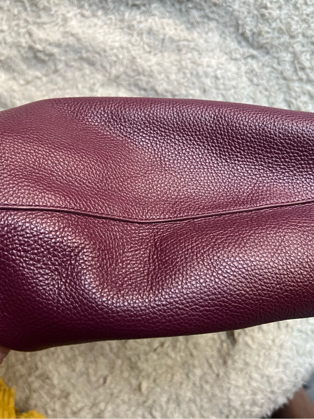 & Other Stories Plum Leather Hobo Shoulder Bag - Picture 8 of 16
